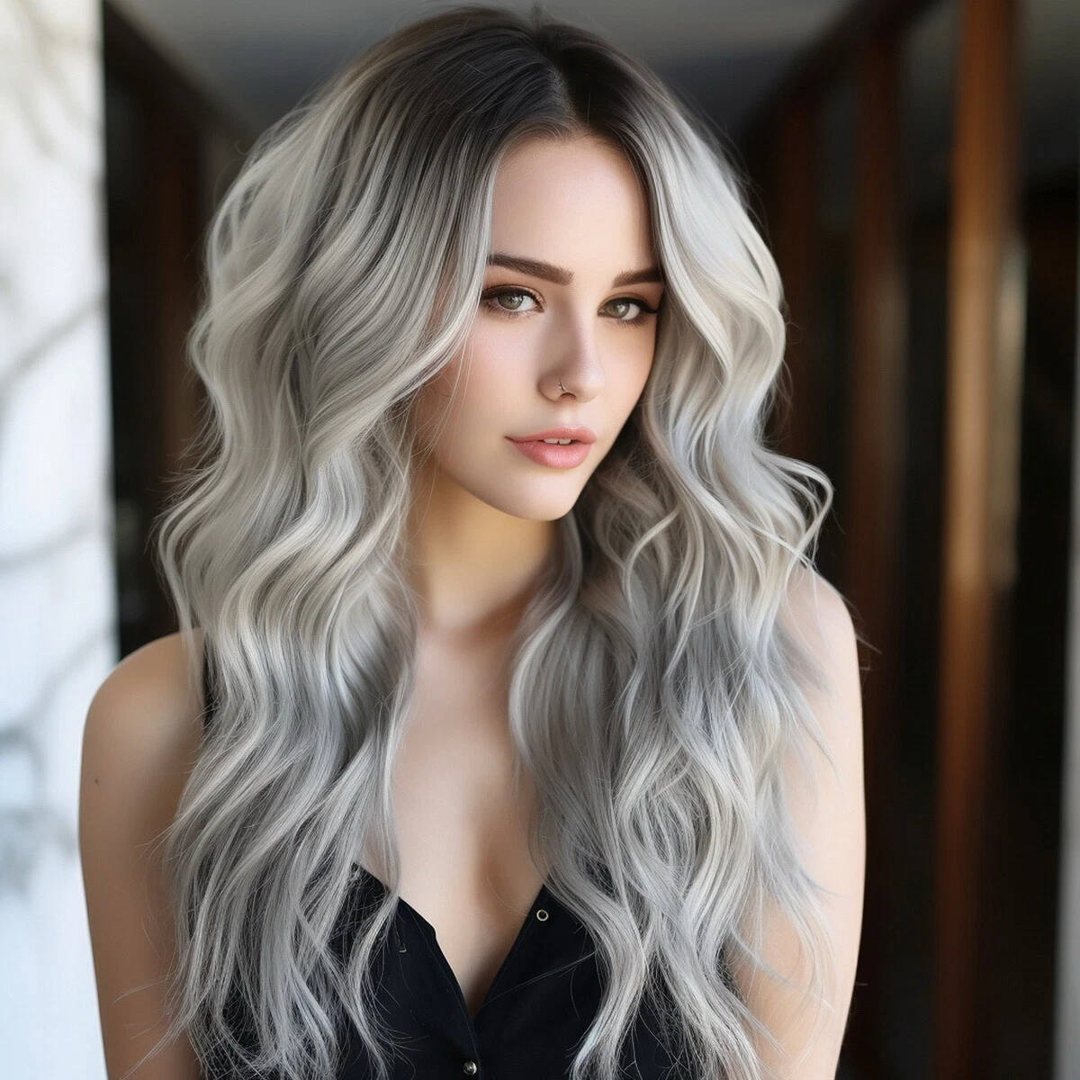 1b top grey wig