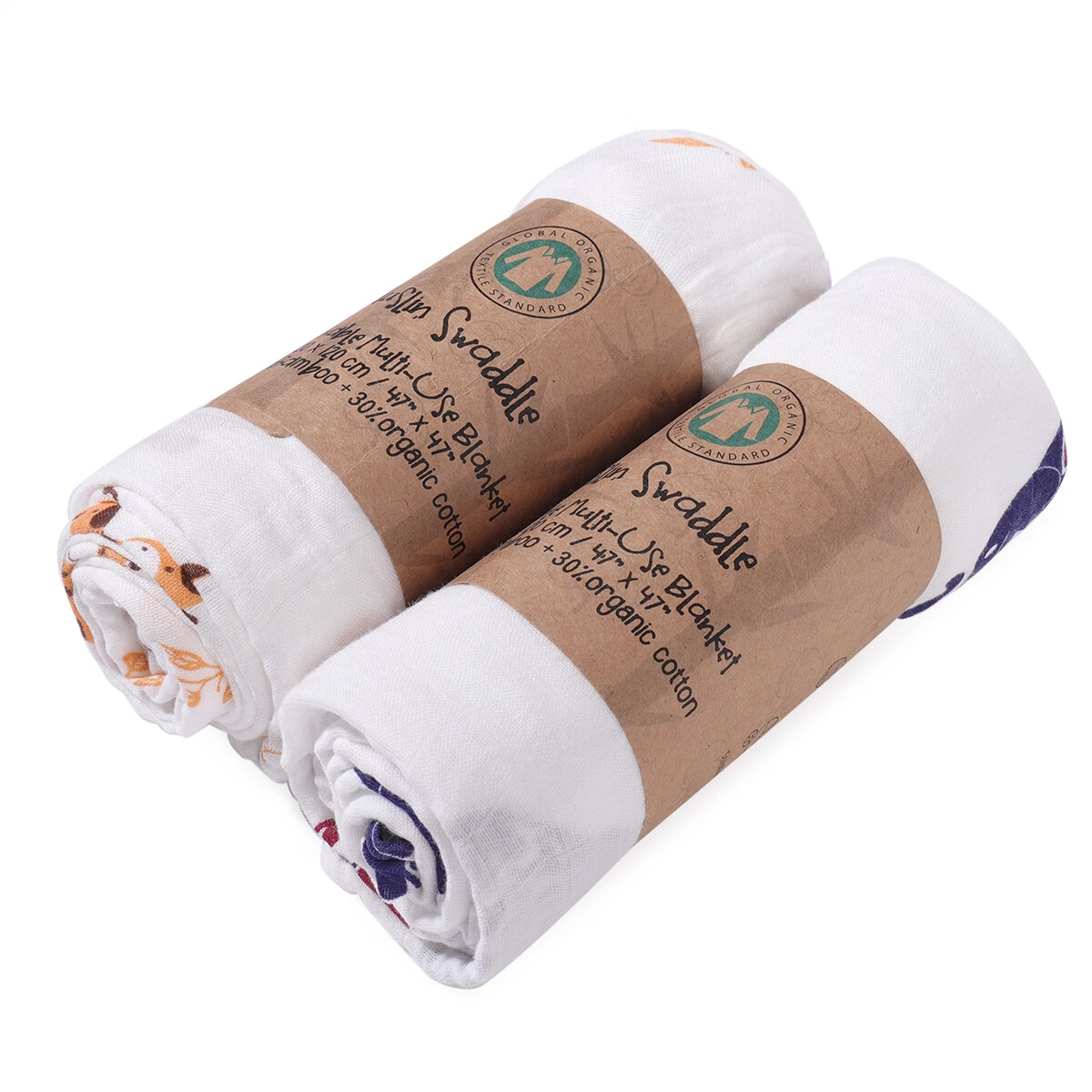 2Pcs Set Infant Baby Swaddle Blankets Unisex Swaddle Wrap Soft