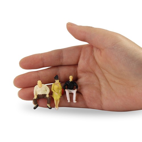 25pcs Different Seated Figures O scale 1:50 Painted People Model Railway P4806 - Picture 7 of 7