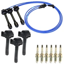 Hitachi 2 Ignition Coils NGK 6 Laser Iridium Spark Plug & Wire Set Kit for ES300