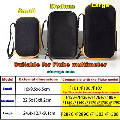 Carrying Case for Fluke 101/106/107/117C/115C/116C/287C/289C/175C Multimeter