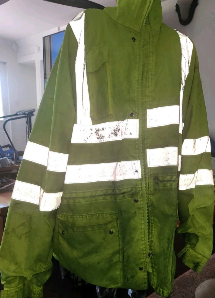 UNIPRO ~Safety Gear, VIS-POINT, Size 2X,  Rain Jacket, HIGH VISIBILITY CLASS lll - Image 3 of 4