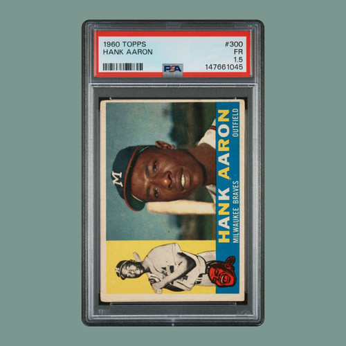 1960 TOPPS Hank Aaron #300 PSA 1.5 Braves HOF