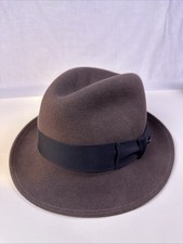 Bailey of Hollywood wpl 5923 Lanolux Fedora L Brown 100% Wool. Made In The USA