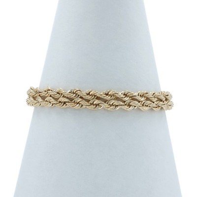 Gelbgold Doppel Seil Kette Armband 7'' - 14k