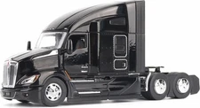 Kenworth T680 76in High Roof Sleeper Cab Tandem Tractor Black in 1:50 scale