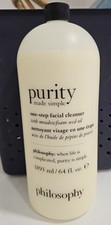   PHILOSOPHY PURITY MADE SIMPLE ONE STEP FACIAL CLEANSER HUGE JUMBO 64 OZ.