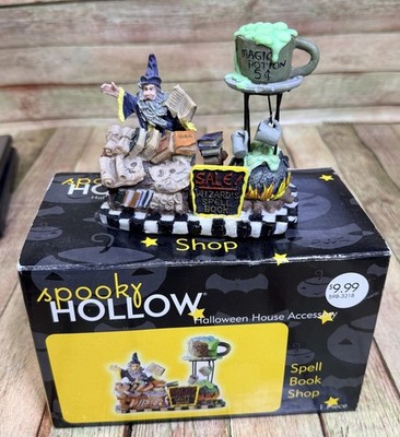 Spooky Hollow Halloween Village Spell Book Shop 2002
