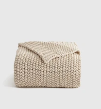 NWOT Quince Fisherman's Throw 50x60 Natural