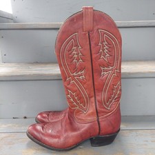 Tony Lama Western Cowboy Boots 6540 Cognac Brown Leather USA Mens Size 11 D