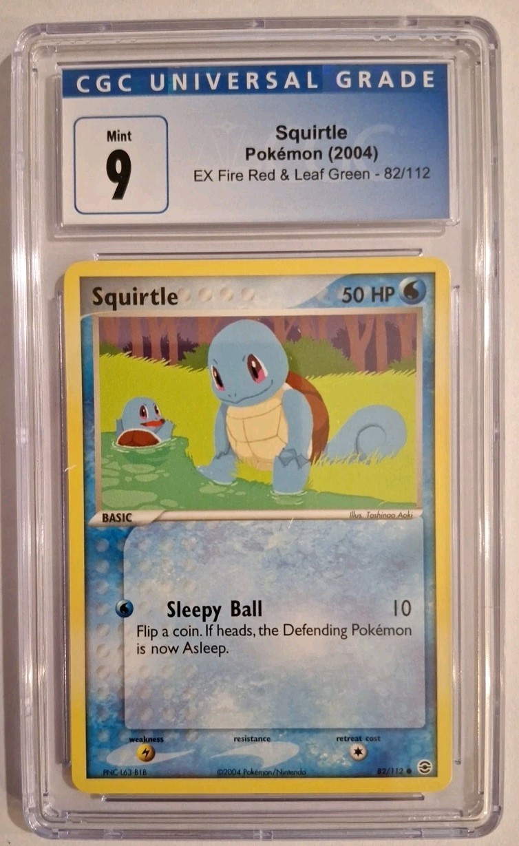 2004 POKEMON EX #82 - SQUIRTLE - FIRE RED & LEAF GREEN - CGC MINT 9