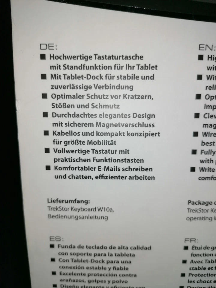 Tablet-Keybord W 1Oa, for SurfTab wintron 10.1 Series von TREKSTOR, - Bild 3 von 4
