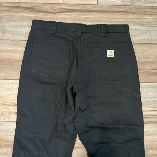 Carhartt Rugged Flex Relaxed Canvas Work Pants 34x32 Dark Gray/green 102291-306 - Picture 8 of 13