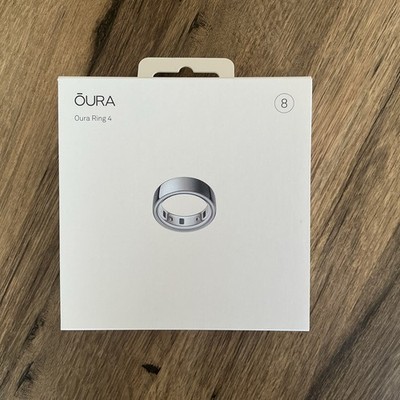 Oura Ring Gen 4 Health Fitness Smart Ring Silber Größe 8 Brandneu