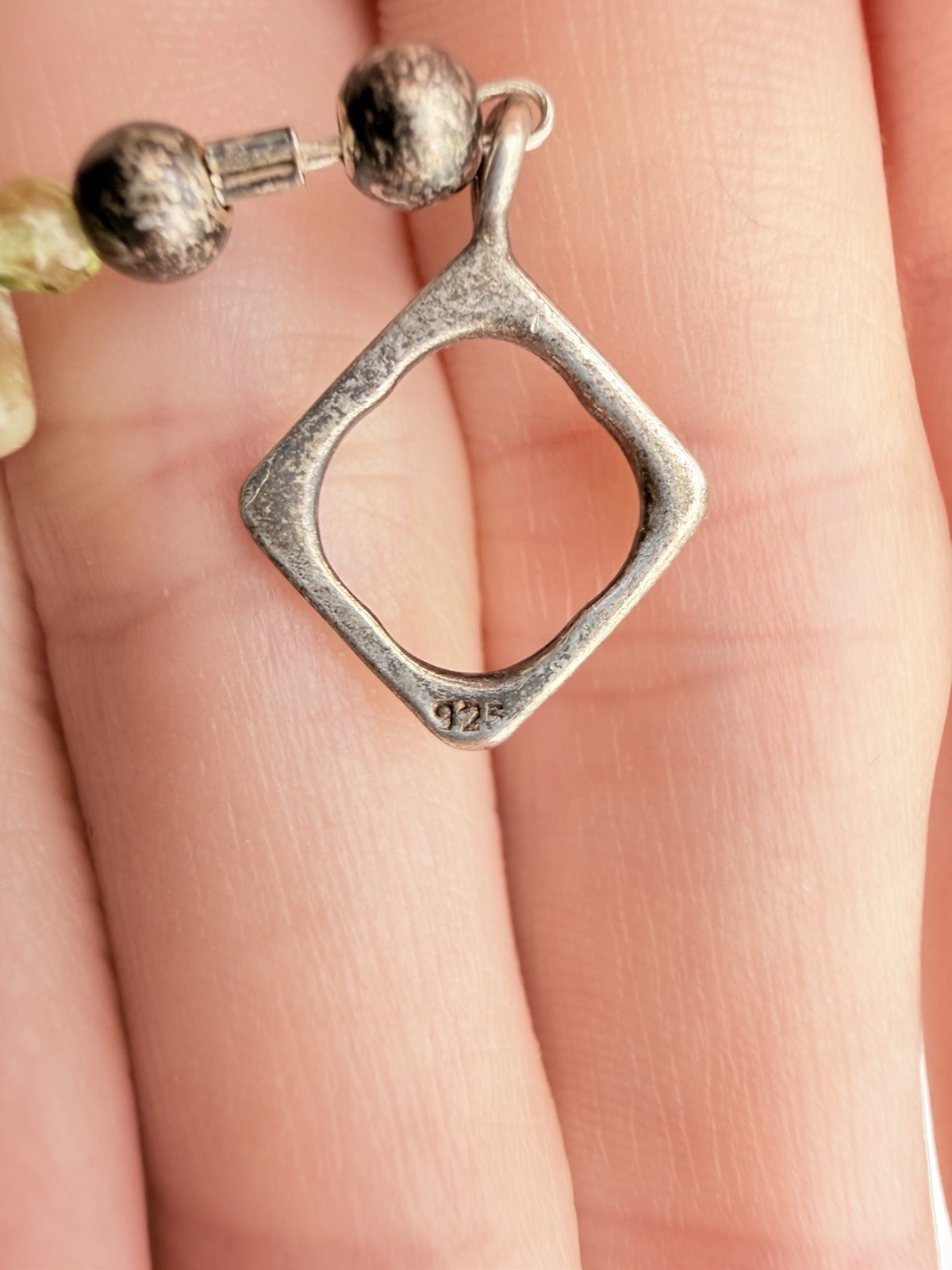 UNSIGNED 925 STERLING SILVER SQUARE MULTISTONE 7 … - image 3