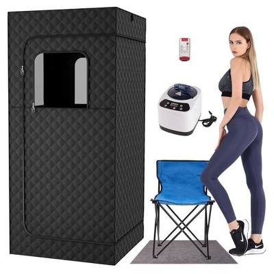 The portable single-person sauna is equipped with 9 temperature Settings and a 9