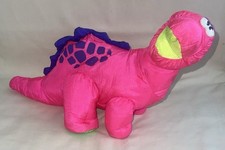 Vtg 1992 Fisher Price Bruce Brontosaurus Plush Hot Pink Puffalump Dinosaur
