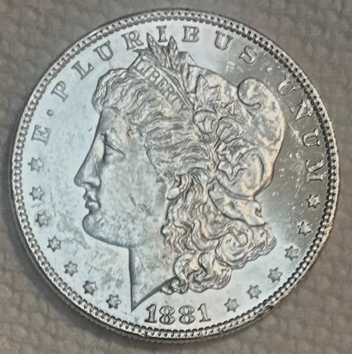 1881 O Morgan uncirculated BU high luster, no shipping or reserve Sigma tested +