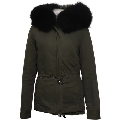 We Love Furs, Wintermantel, Damen, Größe: S, Grün/Schwarz, Pelz #rc0