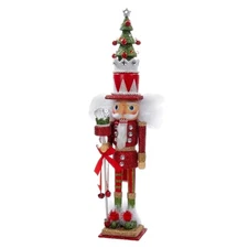 Kurt Adler Hollywood Nutcracker, Red & Green Tree Hat, 15in