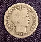 1911 P  Barber Dime Silver  US Coin Circulated
