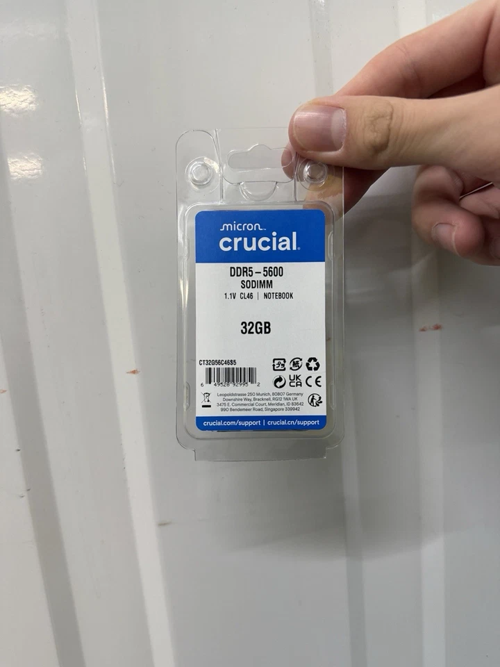 Crucial DDR5 RAM 32GB 5600MHz SODIMM Laptop Memory Mini PC NUC - NEW SEALED - Image 3 of 3