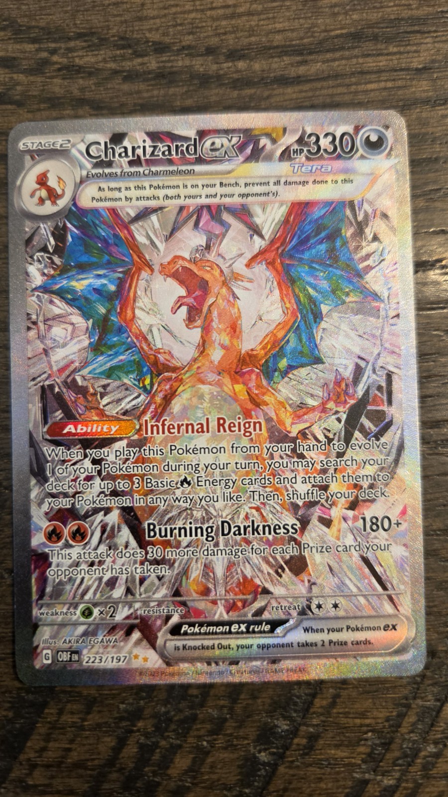 Charizard ex 223/197 SV03: Obsidian Flames Holo
