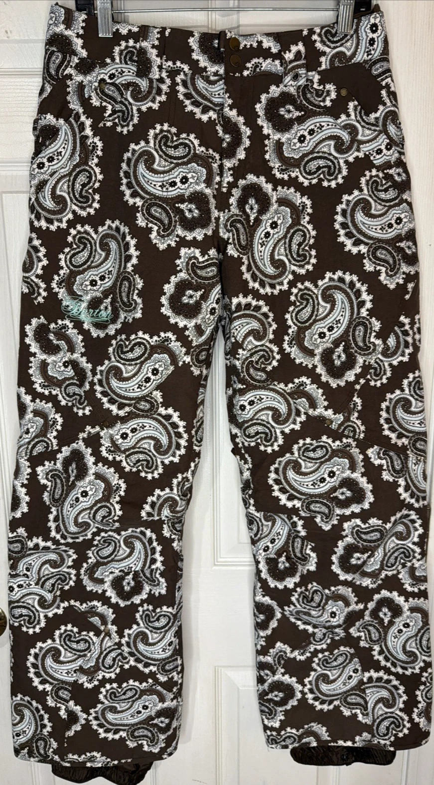 Women Sz Medium Burton Ski Snowboard Pants Brown Blue Paisley Lined Winter Snow
Opens in a new windo