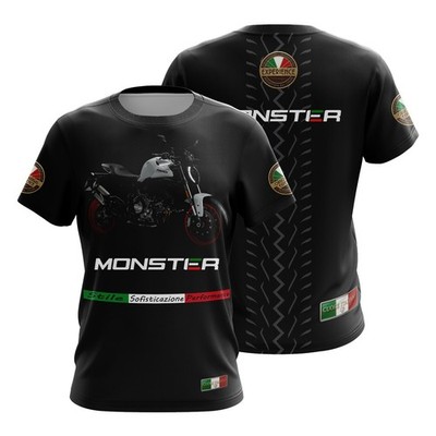 Motorcycle T-Shirt , Gift For Ducati Monster Biker, Handmade Graphic Design 3