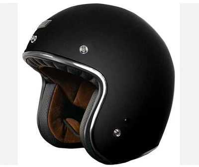 Casco jet Moto Origine PRIMO Solid Nero Opaco Omologato 22.06 Stile Vintage