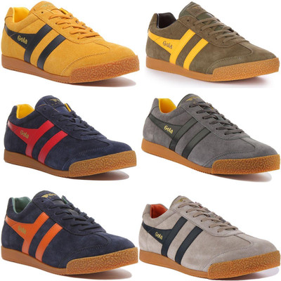 Gola Classic Harrier Retro Style Suede Mens Sneaker Grey Black US Size 5- 14