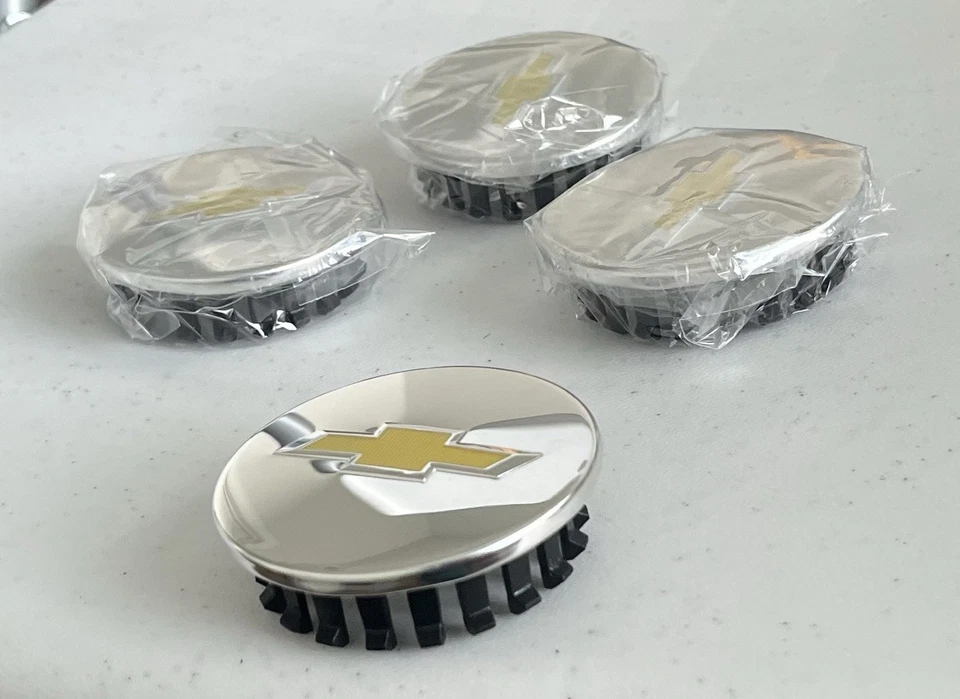 4 tampas de roda central Chevy prata ouro 66 mm Blazer Camaro Colorado Traverse - Imagem 2 de 4