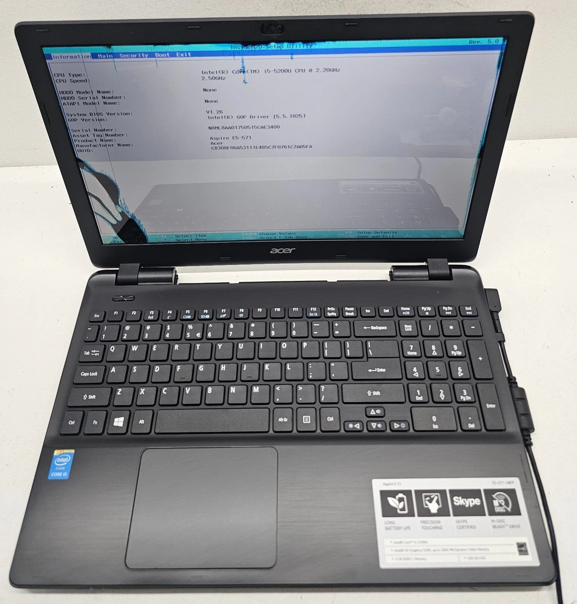 Acer Corei5 メモリ4GB SSD128GB ノートパソコン ノートパソコン Aspire 3 ピュアシルバー A315-59-H56Y/F [15.6型
