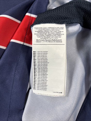 Nike Paris Saint Germain Camicia Uomo Blu Medio 2015-16 Home Manica Corta Drifit - Foto 10 di 13