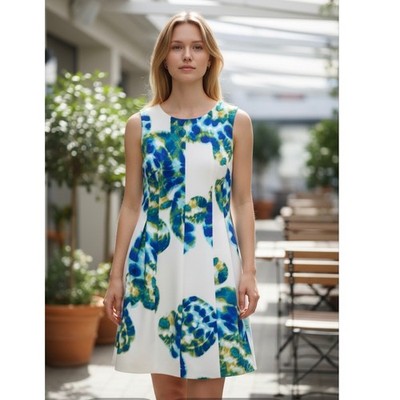 calvin klein fit and flare scuba dress Dress main image 0