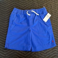 Polo Ralph Lauren Boys Blue Cargo Shorts Elastic Waist Pockets Size L 14-16