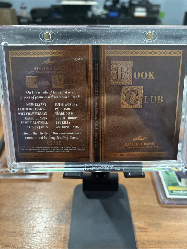 Leaf History Book Club 2025 12 Way Kobe Kareem Wilt Magic Shaq LeBron Divac 8/15 Foto 2 de 4