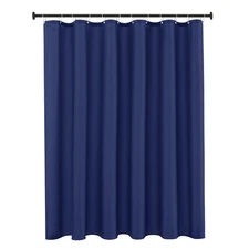 Hotel Quality Fabric Shower Curtain Liners 72 Inch by 72 Inch, Navy Water Res...
