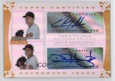2009 Bowman Sterling Dual Gold Refractor 26/50 Chris Tillman #DA-CTDH Auto 18er