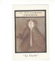 Postcard Surrealism  Fantasy  Womans head in a Spoon  Printed TB1978