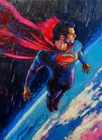 Superman DC Comics Grailpop Oil Painting ACEO Print Artist Signed /30 S2#42