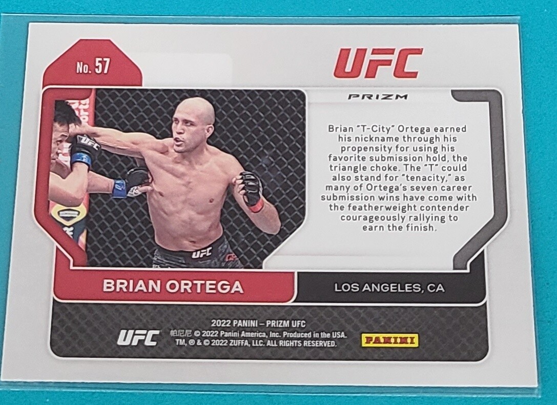 2022 Panini Prizm Silver Prizm #57 Brian Ortega UFC Card O4