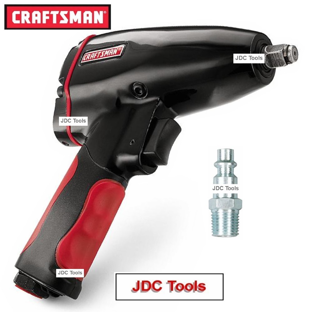 CRAFTSMAN 3/8 DRIVE AIR IMPACT WRENCH w 1/2 and 1/4 Adapters