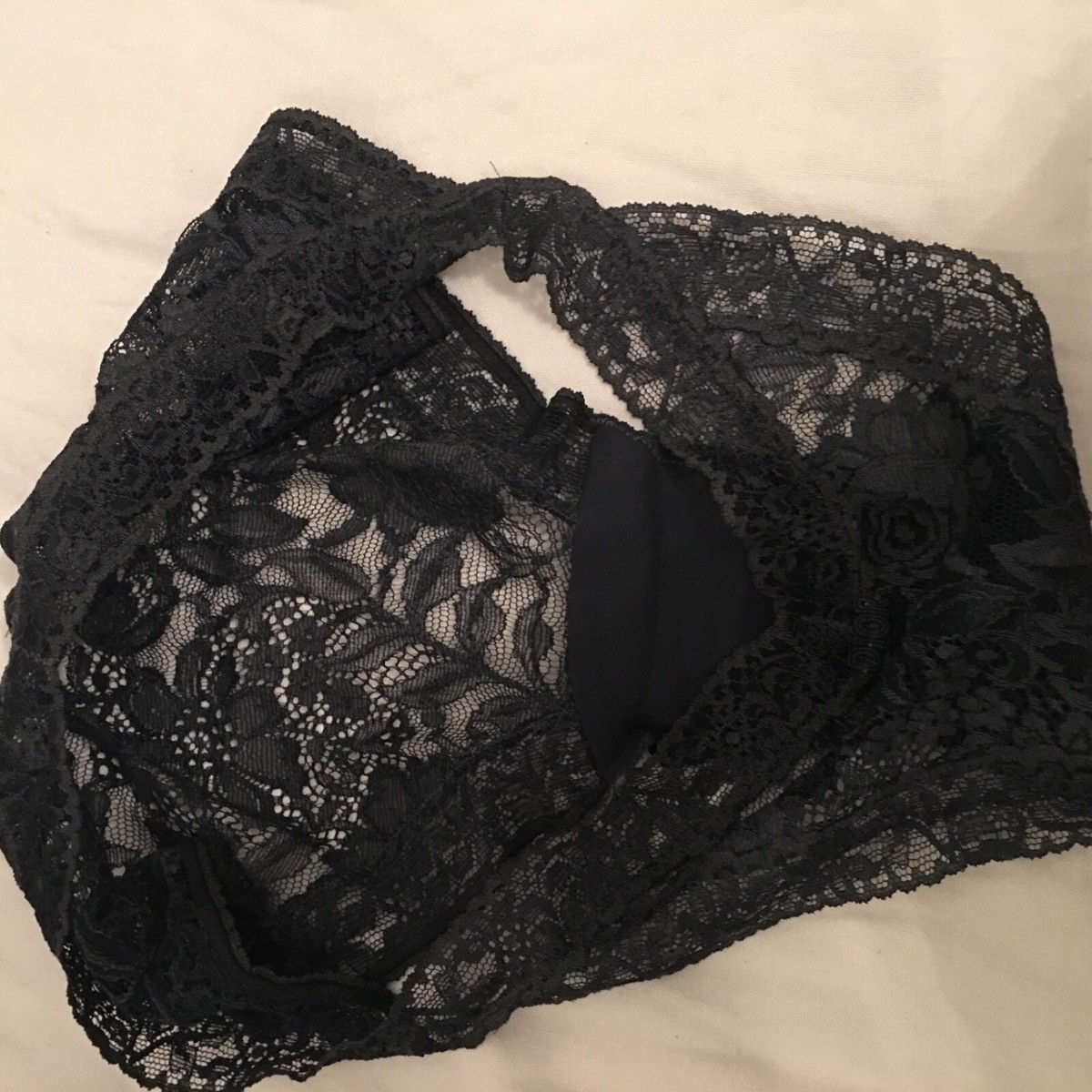 Christian Dior ディオール レース スリップ肌着 ブラック LL Christian Dior Vintage Panty Black Lace Sheer Bottom Panties