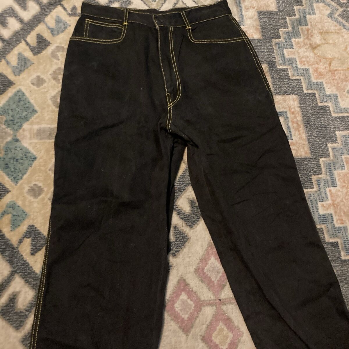 Vintage 70's Bigstone Japanese Jeans Rigid Black Yellow Vintage 70's Bigstone Japanese Jeans Rigid Black Yellow