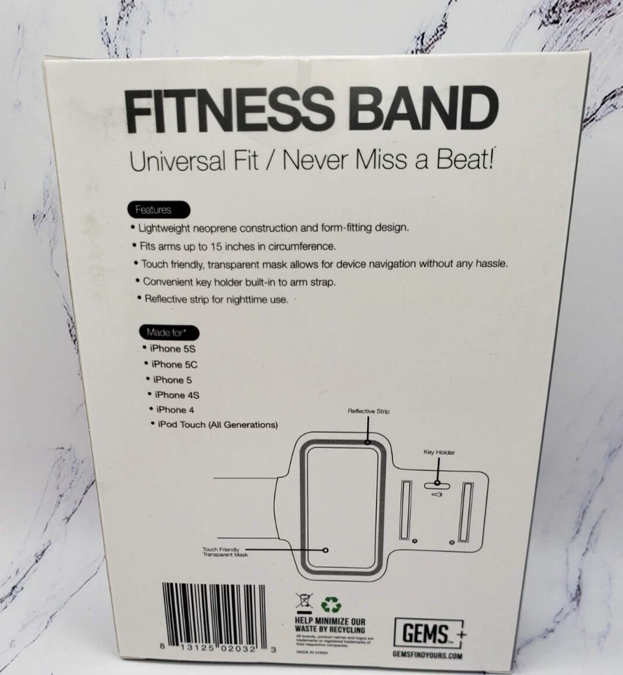 Fitness Band Universal Fit Made For 5S 5C 5 4S 4 iPod Touch Dark Gray - Image 2 of 4
