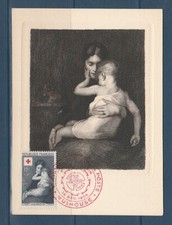 carte  1er jour le  12f   croix rouge  68  Mulhouse   1954