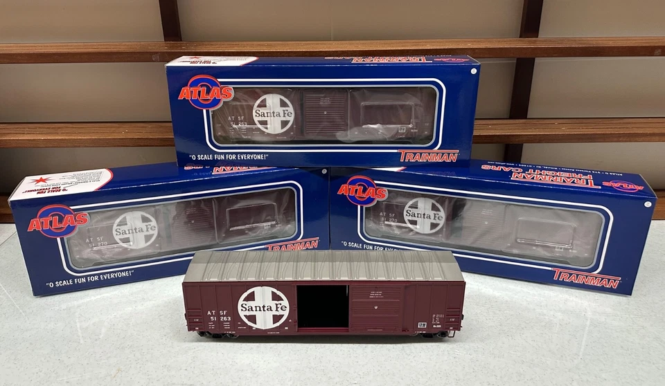Atlas Trainman 2001190 ACF 50’ 6” Boxcar Santa Fe O 2 Rail NEW - Image 4 of 4