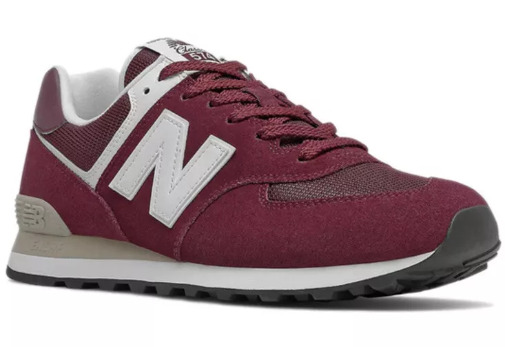 New balance 574 burgundy grey top