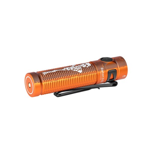 Olight Baton 3 Pro Orange Skeleton Rechargeable Flashlight, 1500 L, Cool White - Picture 6 of 24